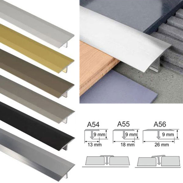 18mm Anodised Aluminium Flooring T-Bar – Seamless Transition for Same Level Surfaces