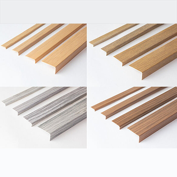 1m PVC Corner Trim with Wood Effect – Unequal 90° Angle Profile for Edge Protection