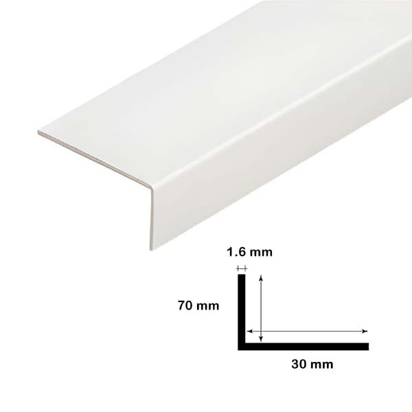 2.5m PVC Corner Trim – Unequal 90° Angle Edge Guard for Walls, Panels & Furniture