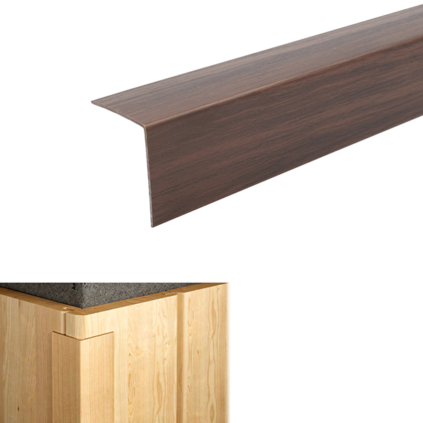 2.75m PVC Corner Trim – Wood Effect 90° Edge Protector