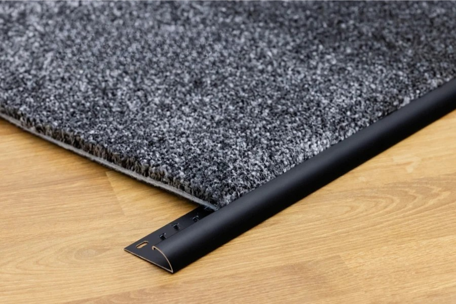 Anodised Aluminium Carpet Edge Profile – 1m Floor Transition Cover Strip