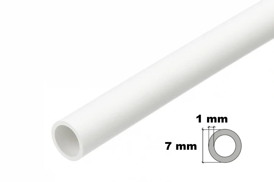 White PVC Round Tube – 1 Metre Rigid Plastic Pipe for DIY, Craft, and Fabrication Projects