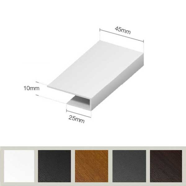 PVC J Trim Edge Profile – 2m Starter Strip for 9mm Soffit Boards with Smooth Protective Finish