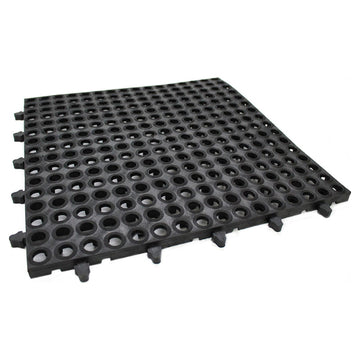 Heavy Duty Non Slip Interlocking Floor Tiles - Black/Yellow
