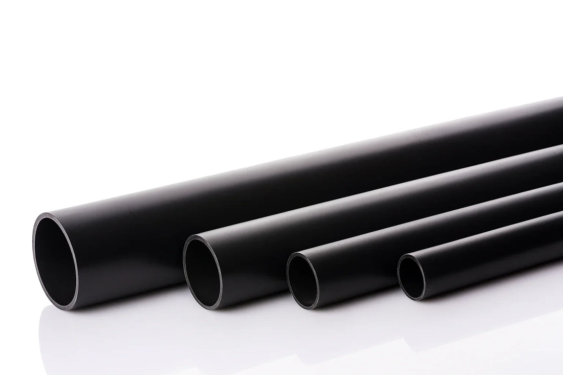 Black PVC Round Tube – 1 Metre Rigid Plastic Pipe for DIY and Fabrication Projects