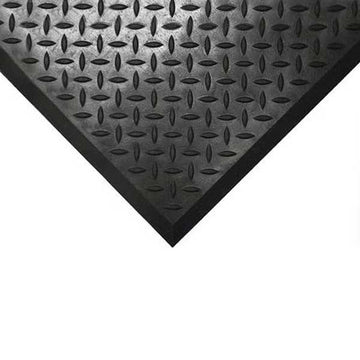 Heavy Duty Non Slip Rubber Mat with Diamond Patterned Surface – 12.5mm Thick
