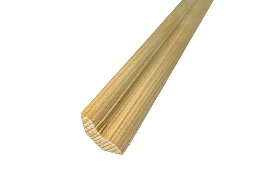 25x25mm & 30x30mm Natural Pine Scotia Trim – Decorative Grooved and Smooth Moulding Strip