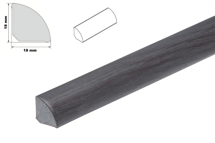 18mm UPVC Scotia Beading Skirting Board β 1m & 2.5m Quadrant Moulding Edge for Flooring and Wall Finishing