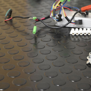 Textured Rubber Flooring Mat with Non-Slip Bubble Surface
