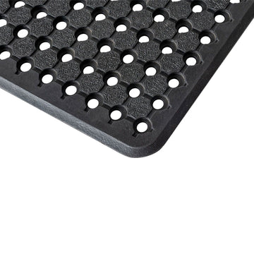 Durable All Purpose Black Rubber Mat with Non Slip Textured Surface