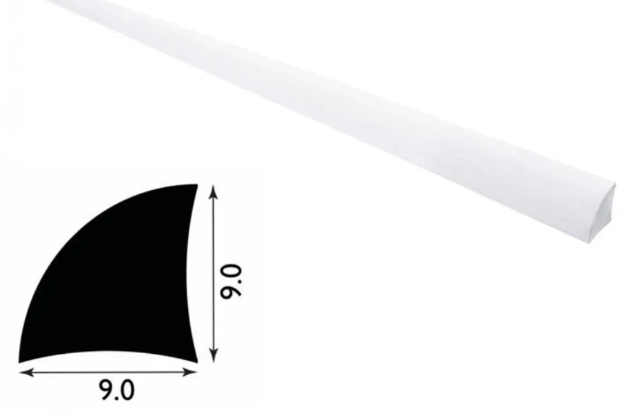 9mm UPVC Quadrant Moulding – 1m & 2.44m Decorative Corner Beading Trim
