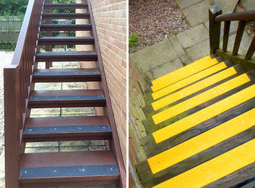 90mm GRP Decking Strips with Medium Grit – 3mm Overlay Slip Resistant Surface