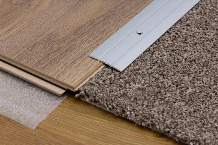 37mm Anodised Aluminium Door Threshold Trim – 1 Metre Floor Transition Bar in Champagne, Gold & Silver Finishes