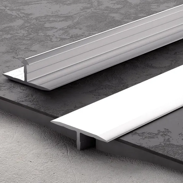 1m Aluminium T-Bar Threshold Strip – Floor Transition Profile for Wood, Laminate & Tile