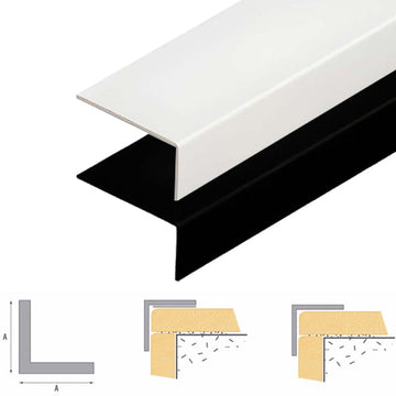 2.5m PVC Corner Trim – Unequal 90° Angle Edge Guard for Walls, Panels & Furniture