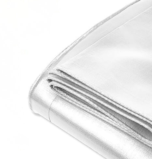 White 105 g/m² Poly Tarpaulin (5 Mil) – Reinforced Edges, Waterproof & UV Resistant