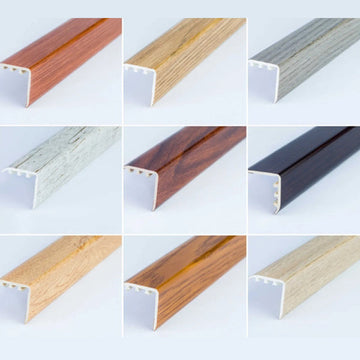 30 x 30mm uPVC Stair Nosing Trim – Wood Effect Edge Protector for Steps