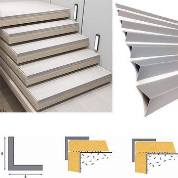 1m PVC Edge Profile – Light Grey 90° Protective Trim for Walls & Corners