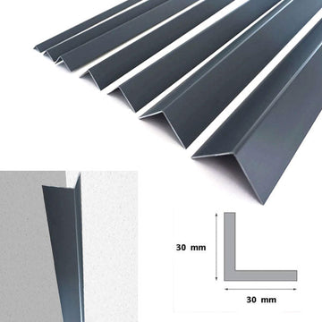 Anthracite PVC 90° Angle Profile – Edge Protector for Walls, Panels & Furniture