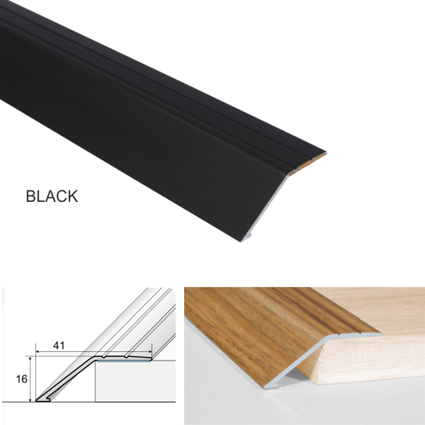 41mm Self Adhesive Ramp Threshold – Anodised Aluminium Anti Slip Floor Trim