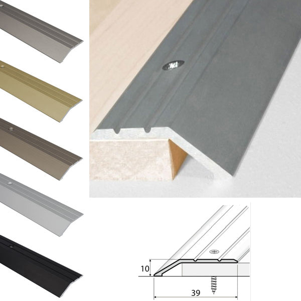 40mm Aluminium Ramp Door Threshold Strip – Anodised Floor Transition for Height Differences
