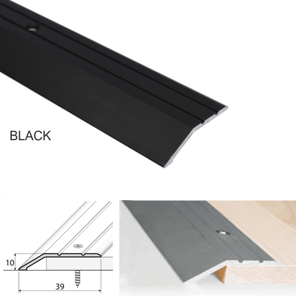 40mm Aluminium Ramp Door Threshold Strip – Anodised Floor Transition for Height Differences