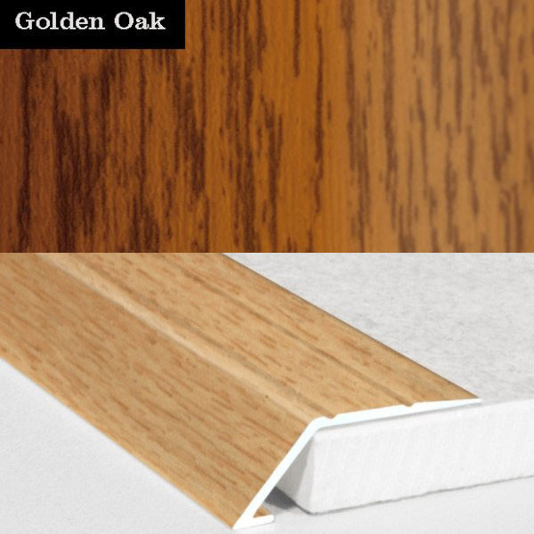 31mm Aluminium Ramp Threshold Strip – Self Adhesive Wood Effect Floor Transition