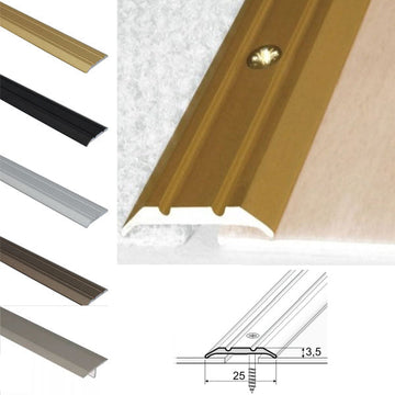 25mm Anodised Aluminium Flat Threshold Strip – Door Trim for Floor Connections