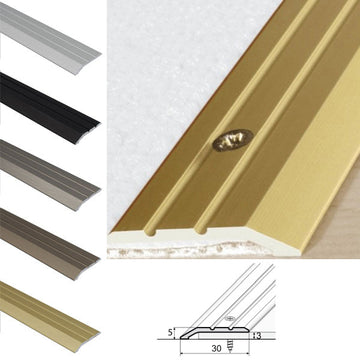30mm Aluminium Ramp Door Bar – Anodised Threshold Trim for Uneven Floor Levels