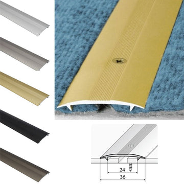 36mm Anodised Aluminium Twin Grip Carpet Joiner – Dual Edge Threshold Strip