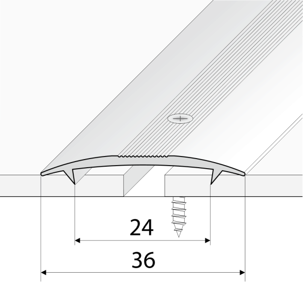36mm Anodised Aluminium Twin Grip Carpet Joiner – Dual Edge Threshold Strip