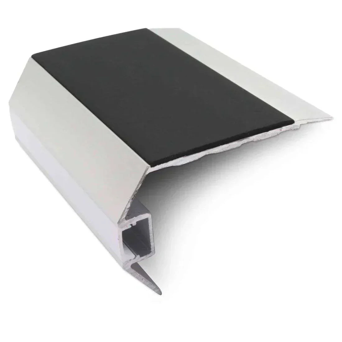 77.5 x 48.5mm Aluminium Stair Trim – Vision Light Out Profile with Diffuser & Non-Slip Insert