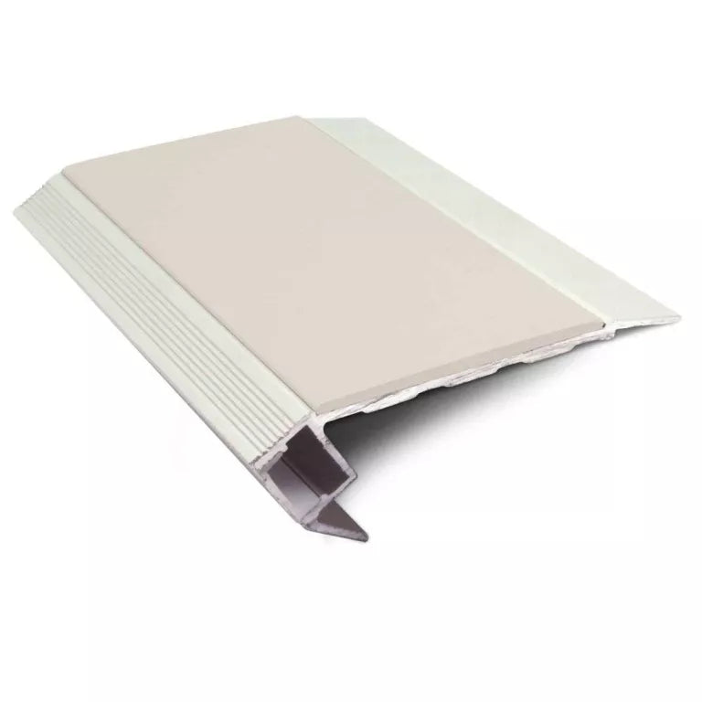 76.5 x 26mm Aluminium Stair Edge Trim – Vision Light Down Profile with Diffuser & Non Slip Insert