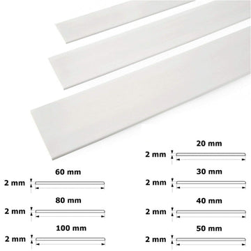 6m White PVC Flat Edge Trim – Cover Strip for Window and Door Architrave Finishing