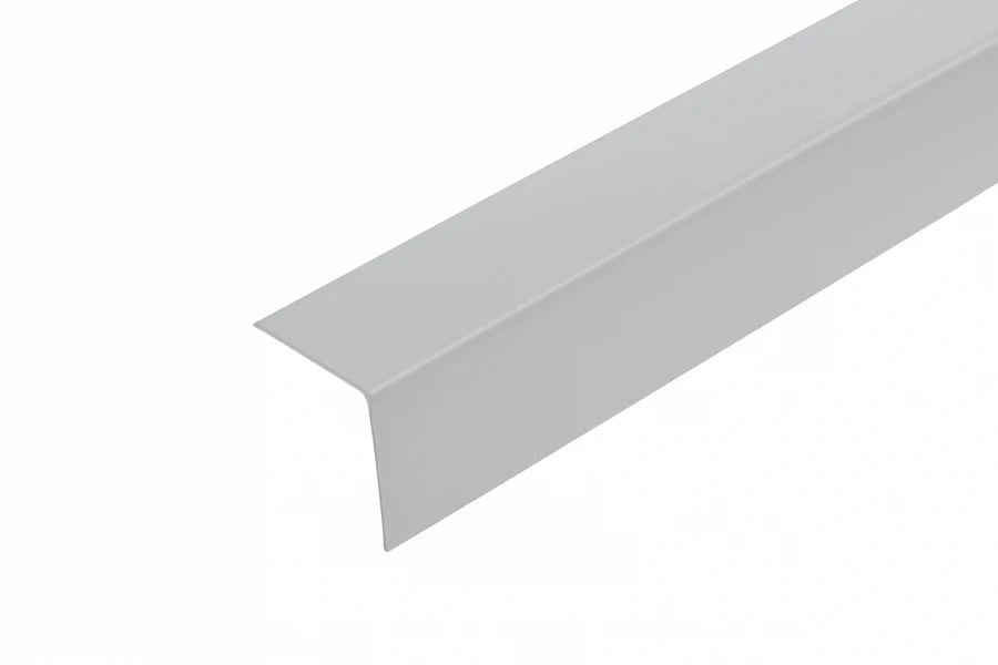Light Grey Plastic Corner Angle Trim – 90° PVC Edge Protector for Walls & Furniture