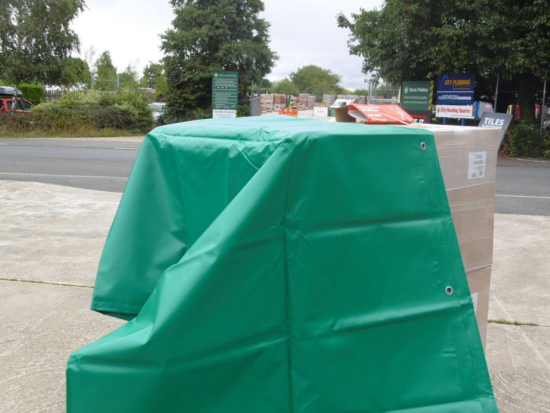 570gsm Heavy-Duty PVC Coated Tarpaulin Sheet with Steel Eyelets – Forest Green
