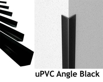 2.9m PVC Corner Trim – Black 90° Angle Edge Protector for Indoor & Outdoor Surfaces