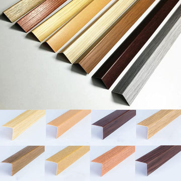 2.5m PVC Corner Trim – Wood Effect 90° Angle Profile for Decorative Edge Protection