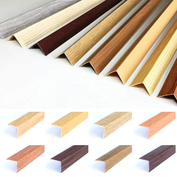 PVC Wood Effect Angle Trim 1m – 90° Edge Protector for Walls, Panels & Furniture