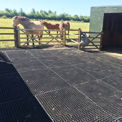 Heavy Duty Rubber Grass Mat for Ground Protection – Slip Resistant Playground Mats