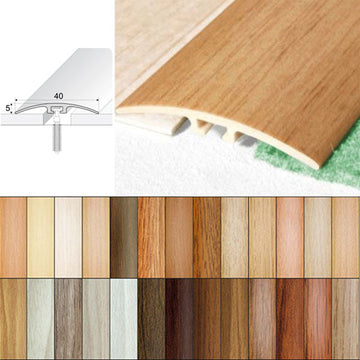 40mm UPVC Wood Effect Door Bar – Threshold Strip for Joining Carpet and Wooden Floors