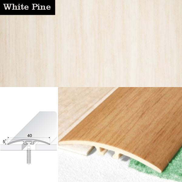 40mm UPVC Wood Effect Door Bar – Threshold Strip for Joining Carpet and Wooden Floors