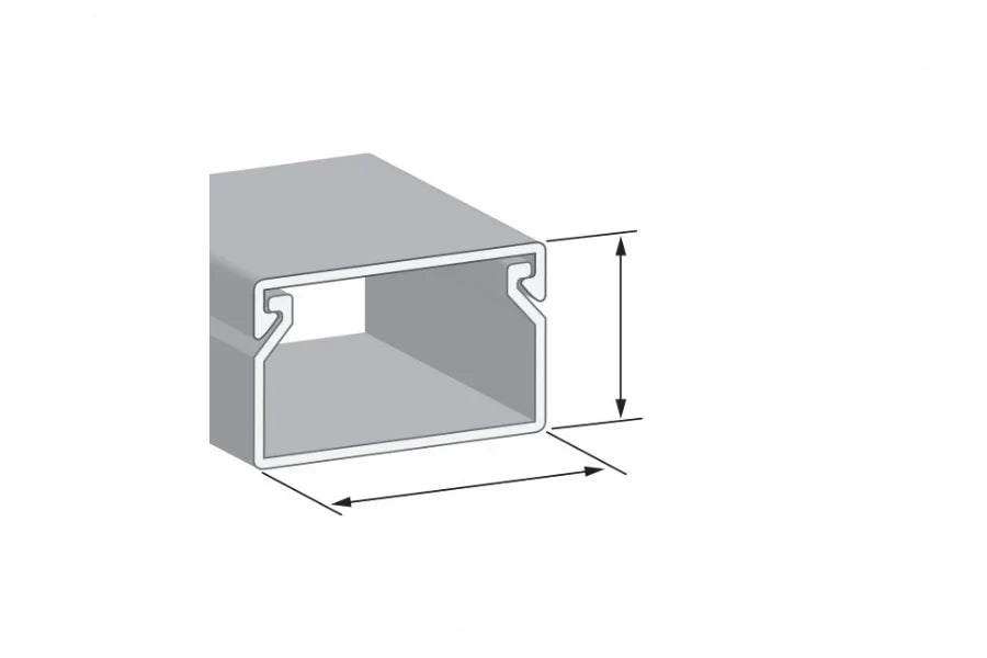 Black Mini Trunking PVC Cable Conduit – 1m & 2m Screw-Fix Wire Management Cover