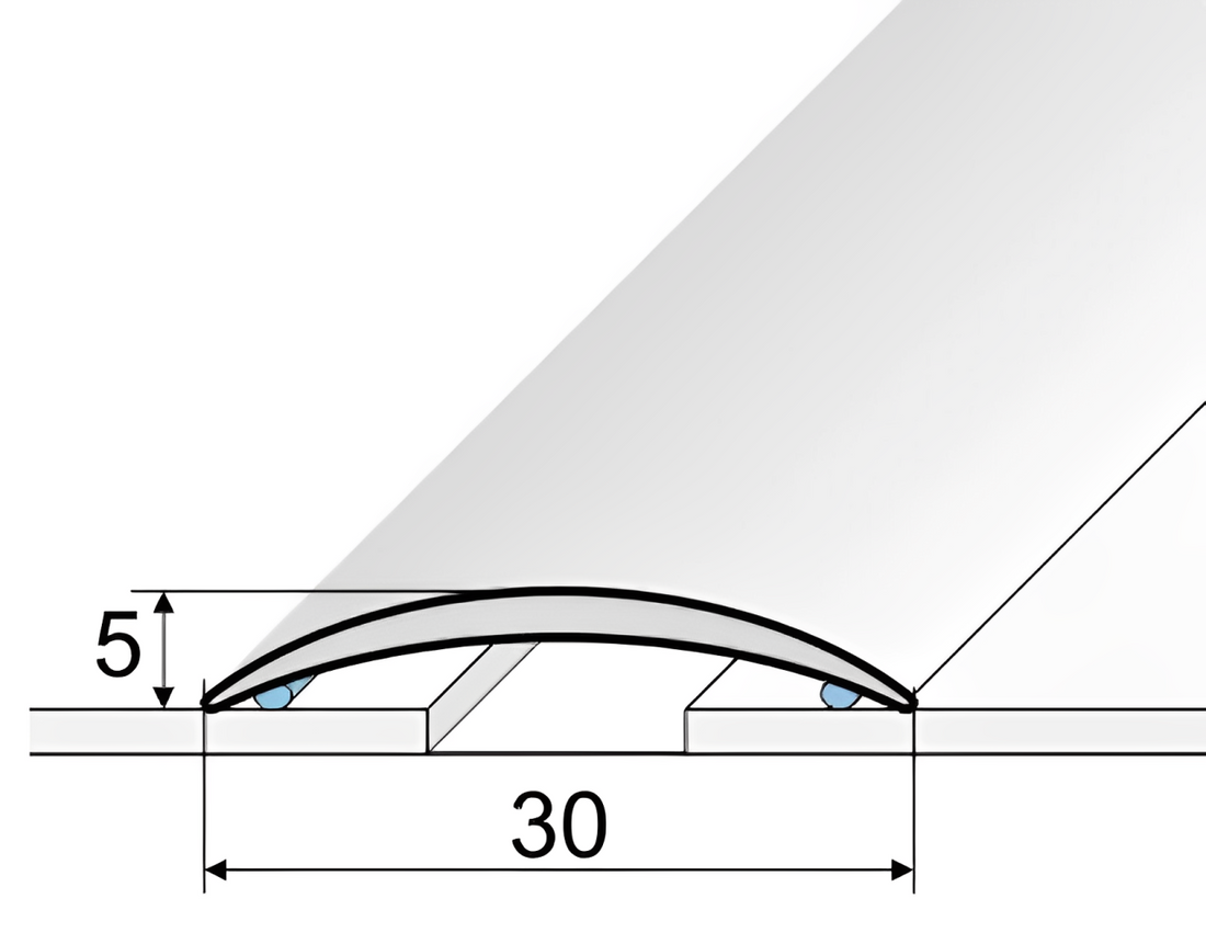 30mm Self Adhesive Threshold Strip – Anodised Aluminium Floor Connection Trim