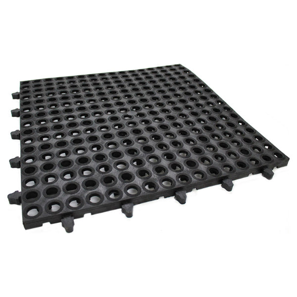 Heavy Duty Non Slip Interlocking Floor Tiles - Black/Yellow