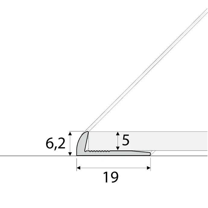 5mm LVT Flooring Edging Trim – Anodised Aluminium Threshold Profile