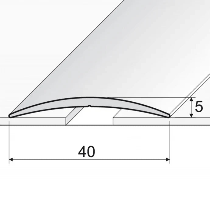 40mm Wood Effect Aluminium Threshold Trim – Self Adhesive Door Transition Strip