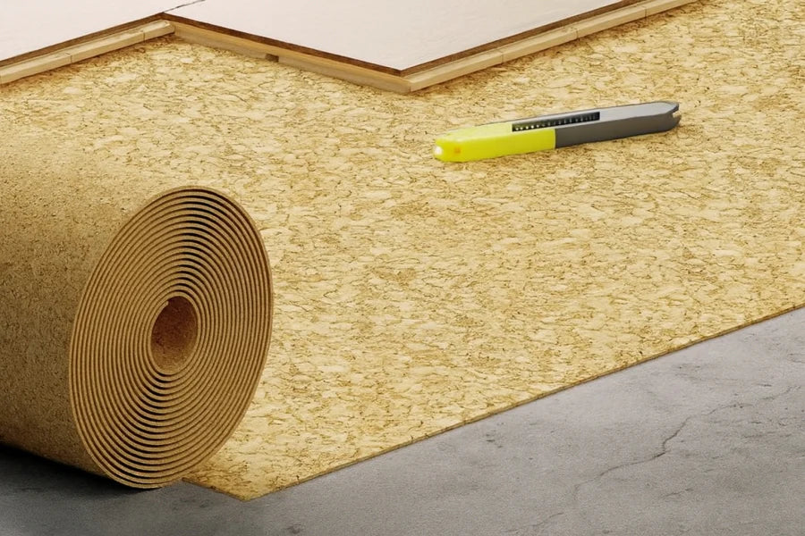2mm Natural Cork Underlay Roll – 10m² Soundproof and Thermal Insulation Sheet for Flooring