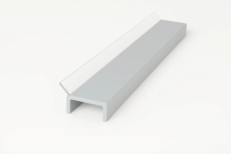 PVC Light Grey Kickboard Trim – Plinth Sealing Strip for 18mm MDF Panels