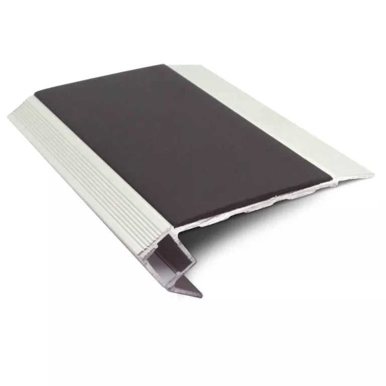 76.5 x 26mm Aluminium Stair Edge Trim – Tredsafe Vision Light Down Profile with Non-Slip Insert